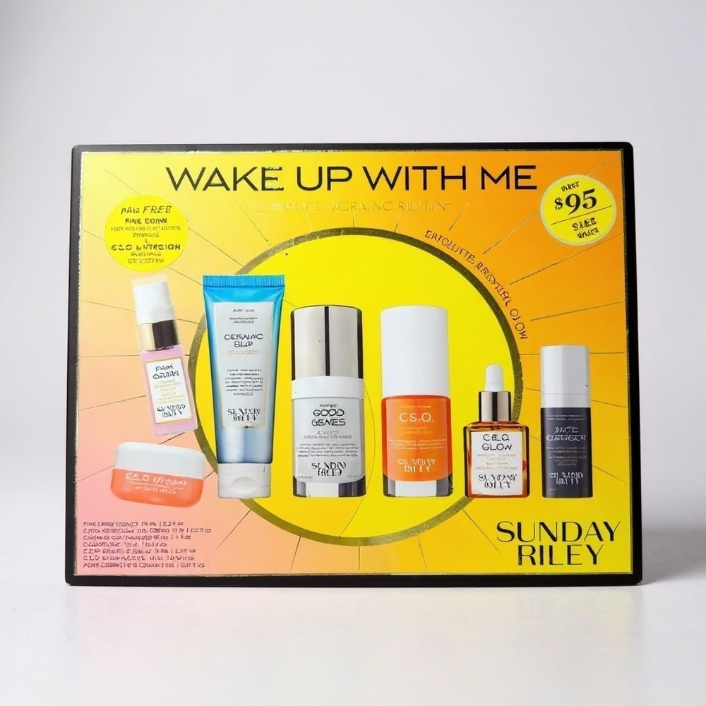 SUNDAY RILEY Wake Up With Me Skincare Set EMPTY BOX- no products inside - AM set